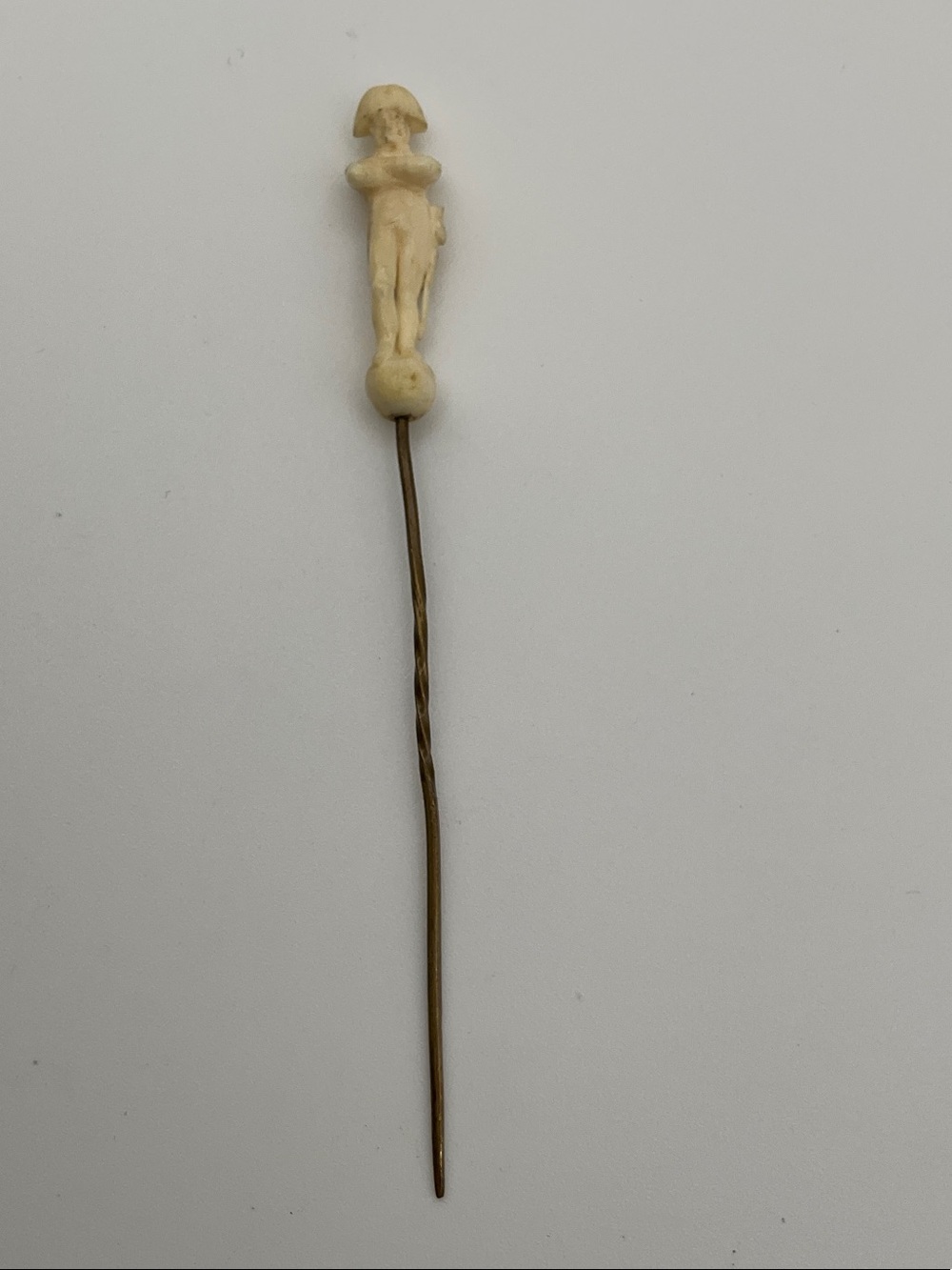 Antique Ivory Cravat Pin- Napoleon